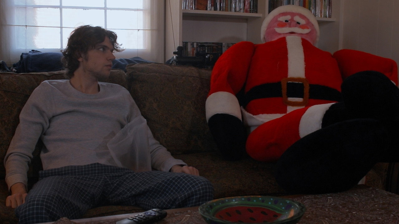 A Santa in February backdrop