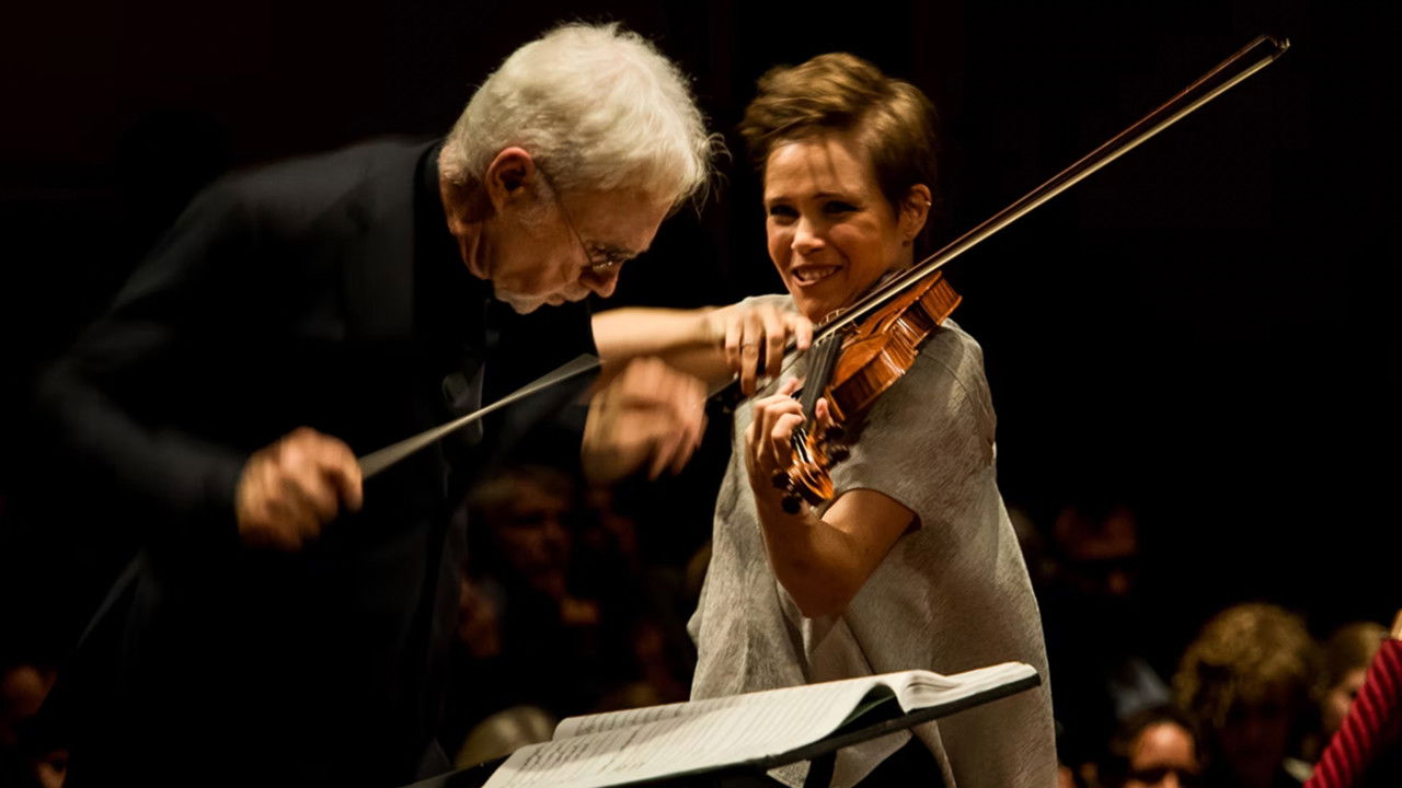 John Adams conducts John Adams backdrop