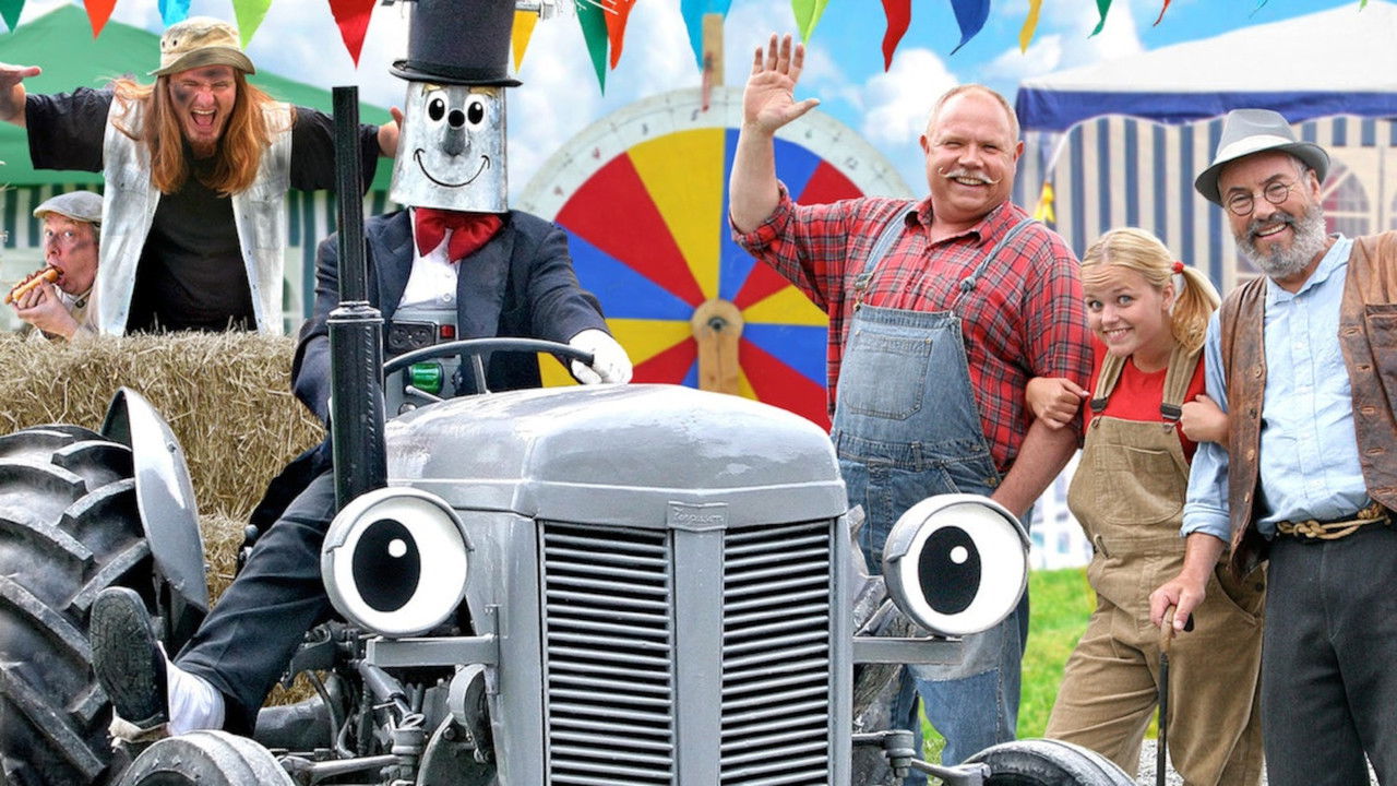 Little Grey Fergie and His New Friend Clunky backdrop