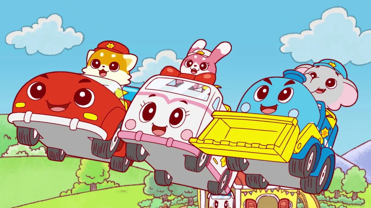 Go! Go! Vehicle Zoo backdrop