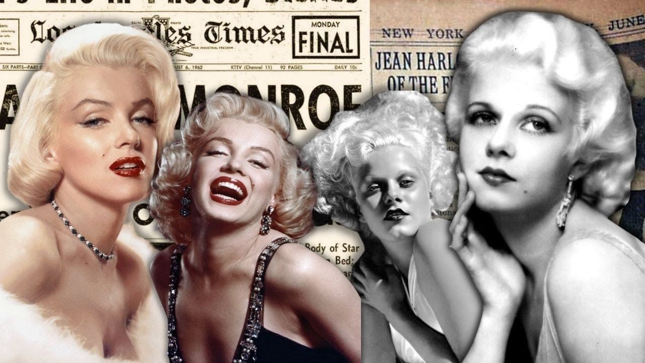 Two Tragic Blondes - Marilyn Monroe And Jean Harlow backdrop