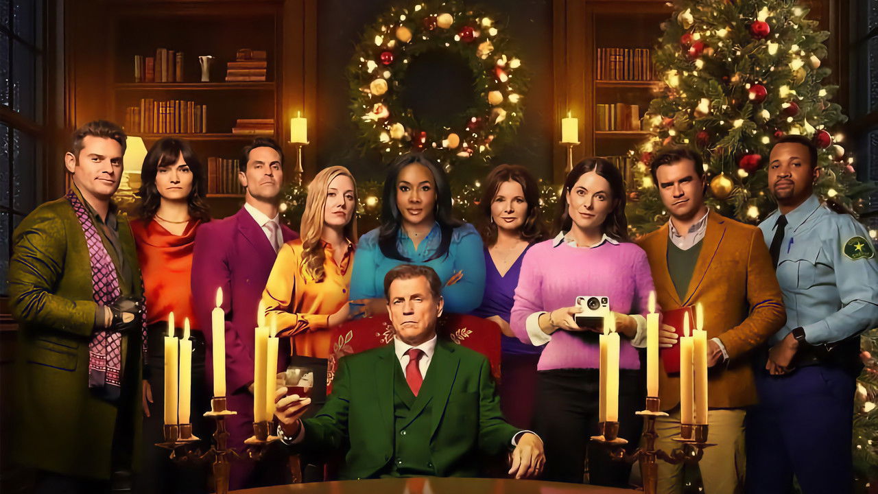 A Christmas Murder Mystery backdrop