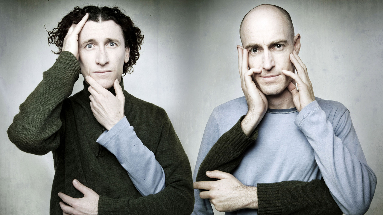 The Umbilical Brothers: Don't Explain backdrop