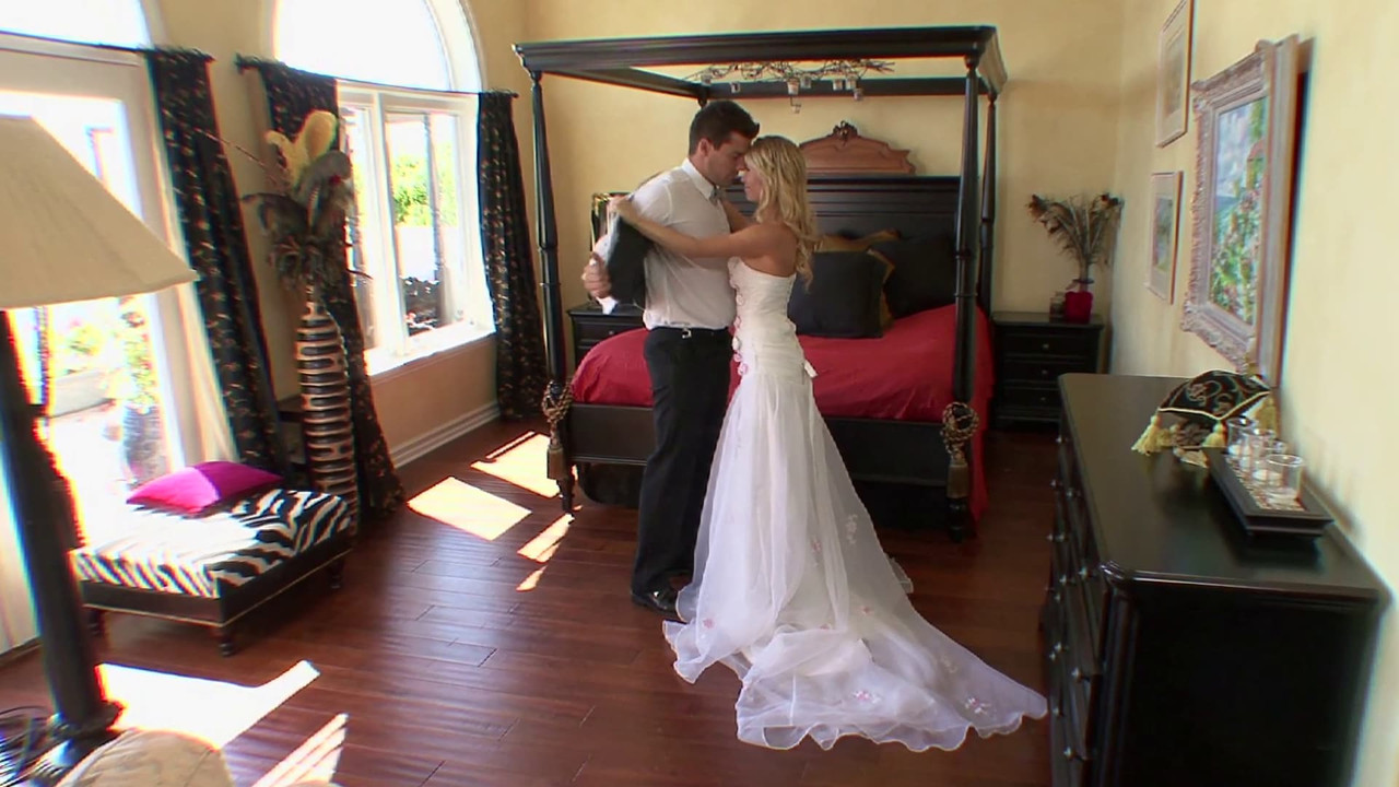 Here Cums the Bride backdrop