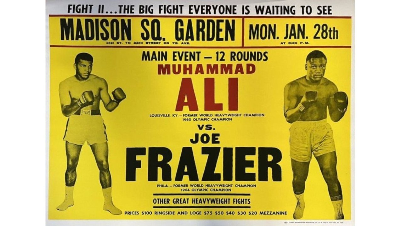 Muhammad Ali vs. Joe Frazier II backdrop