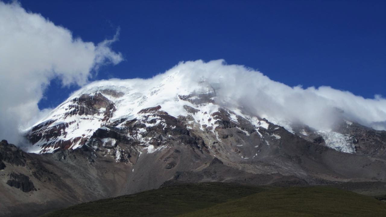 Der Chimborazo "Ersteigung des 6267m hohen Berges" backdrop
