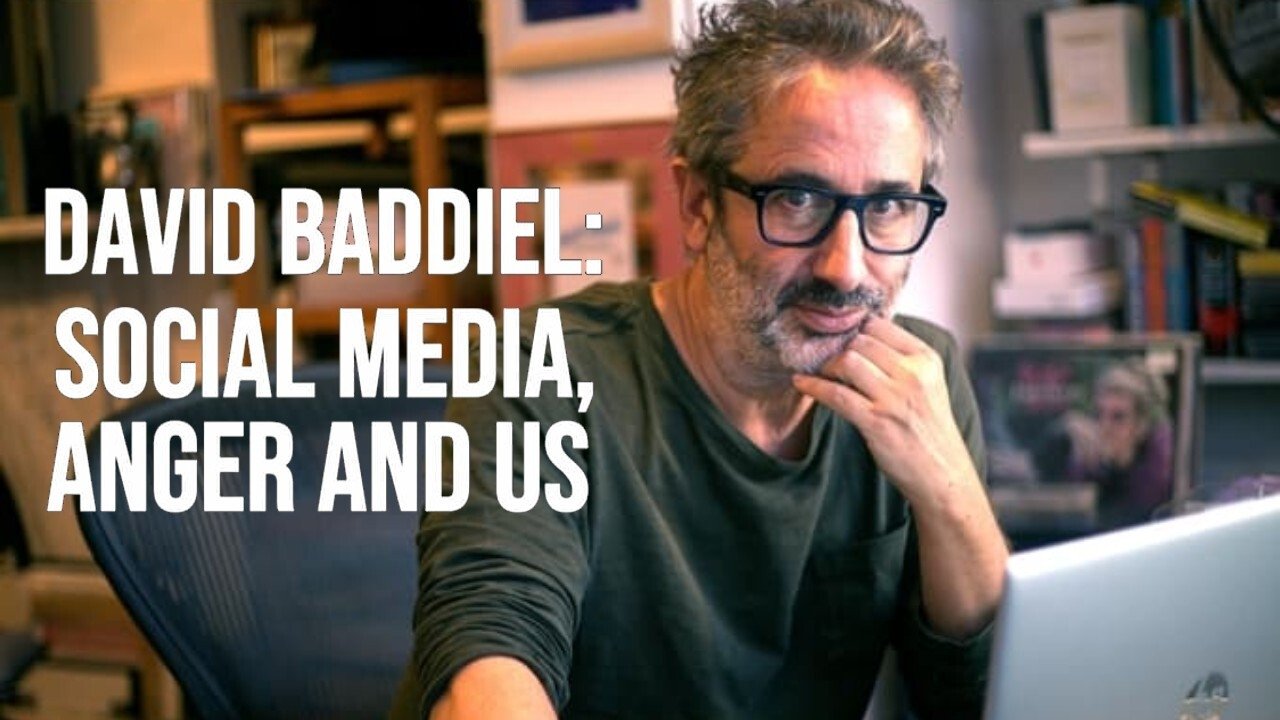 David Baddiel Social Media, Anger and Us backdrop