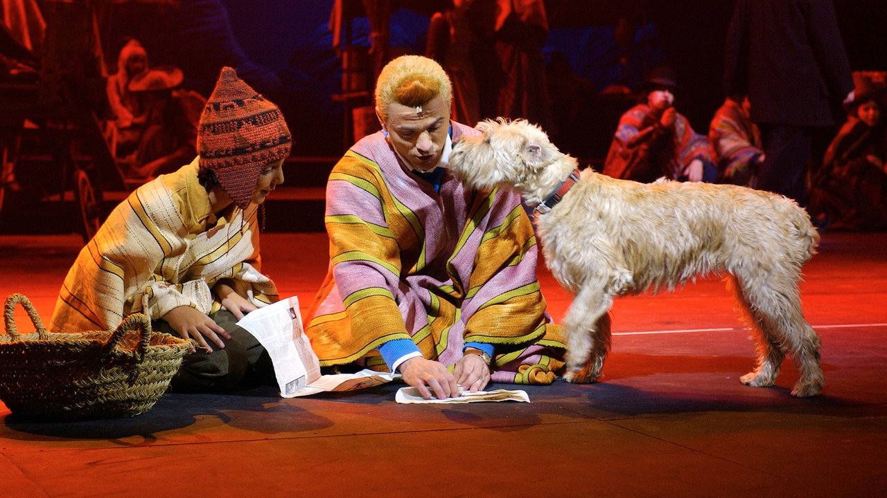 Kuifje: De Zonnetempel, De Musical backdrop