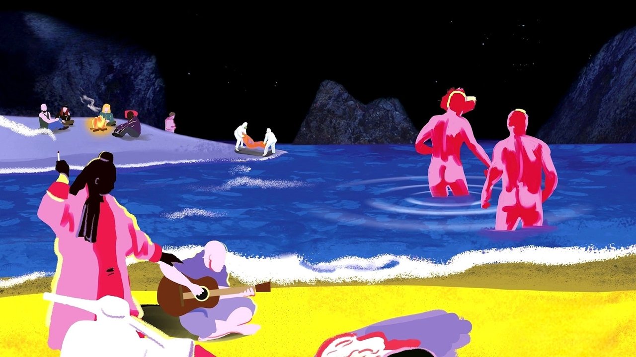 Water Circles Under Cotton Clouds backdrop