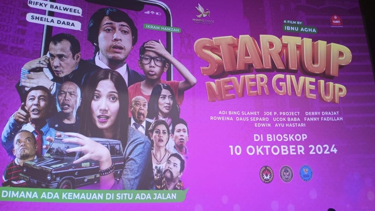 Start Up Never Give Up backdrop