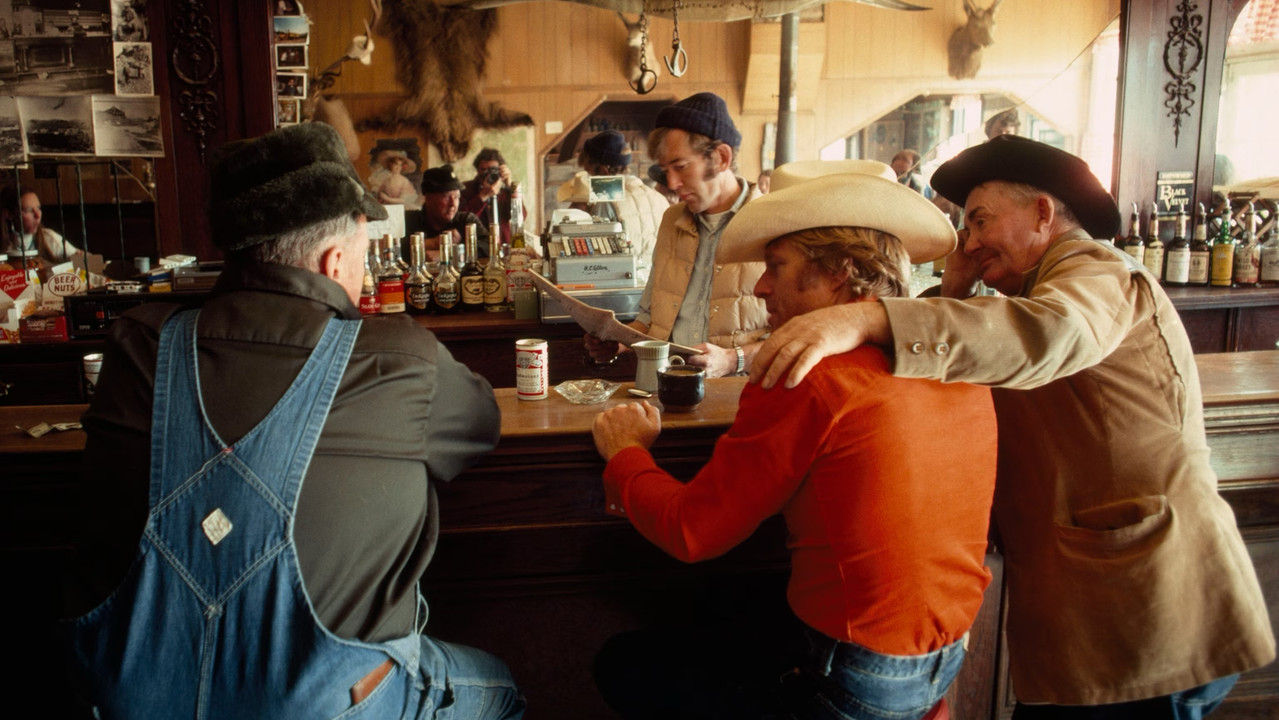 The Outlaw Trail with Robert Redford backdrop