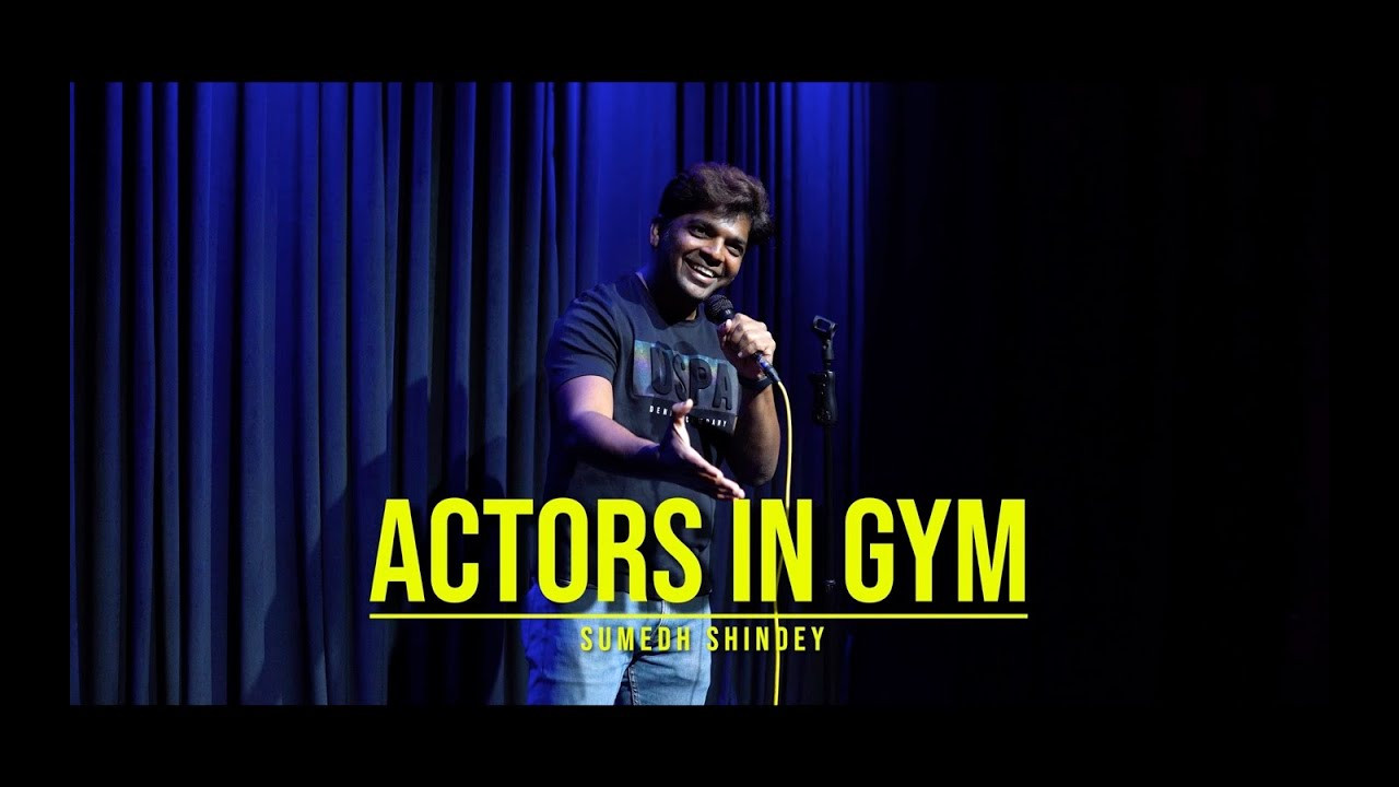 Actors on Gym backdrop