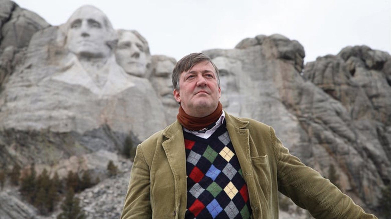 Stephen Fry in America backdrop