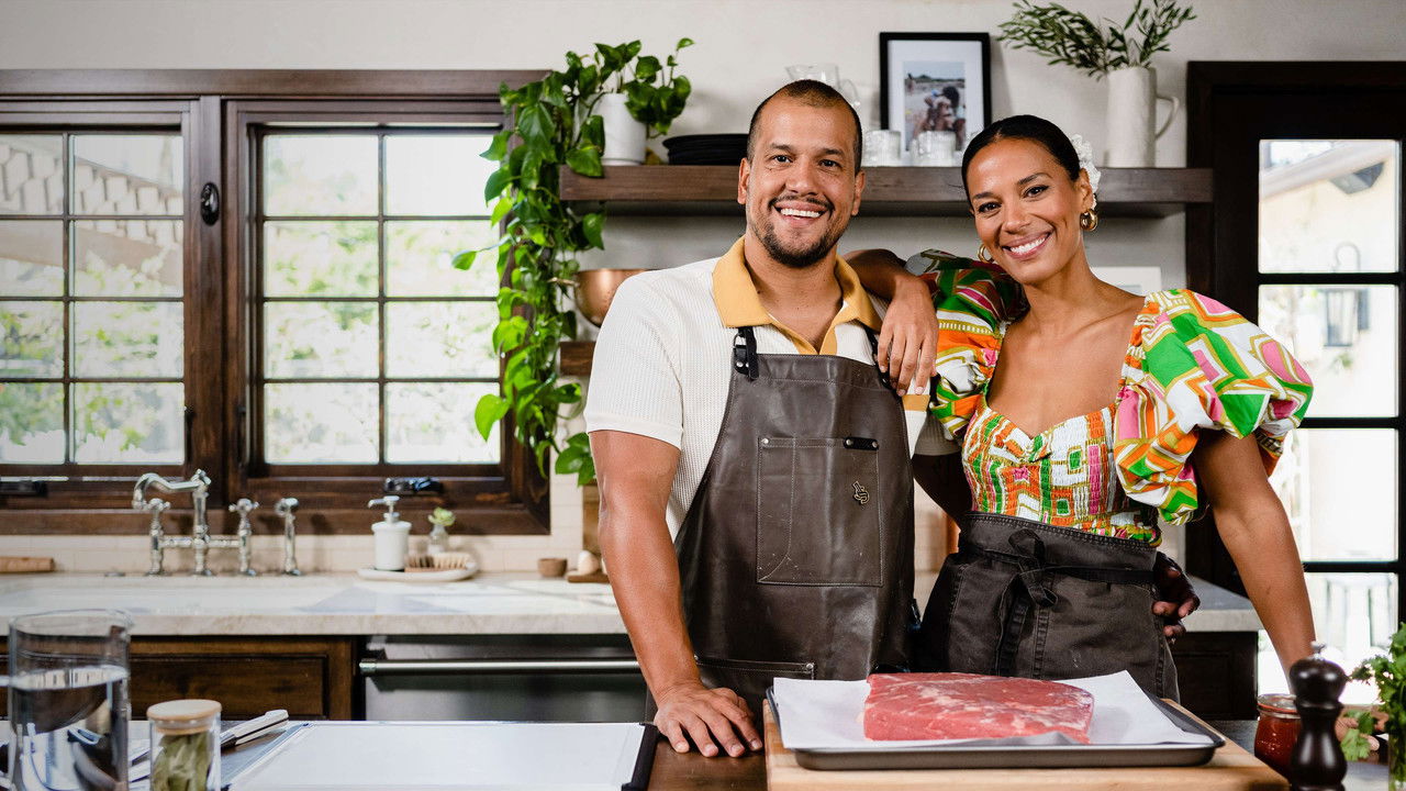 In the Kitchen with Abner and Amanda backdrop