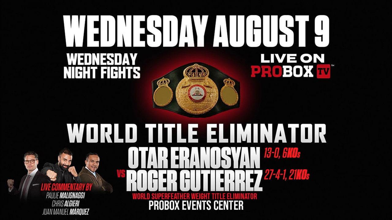 Otar Eranosyan vs. Roger Gutierrez backdrop