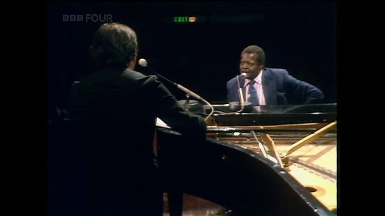 Oscar Peterson & André Previn backdrop