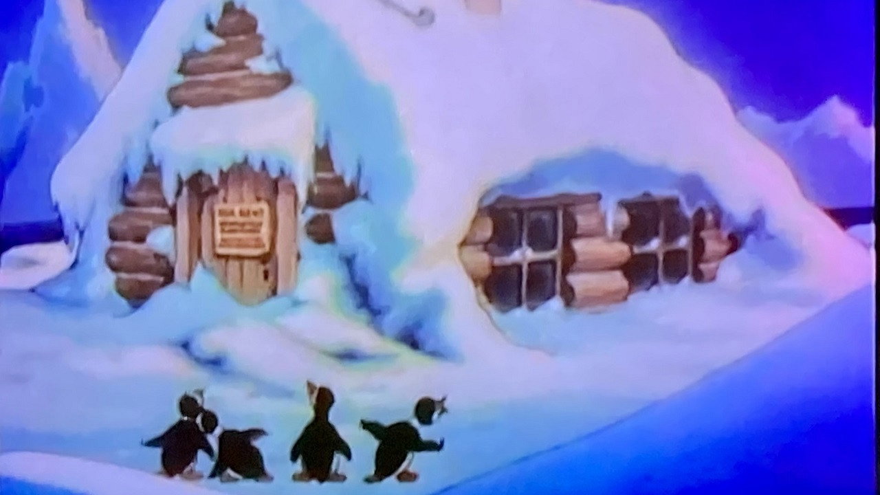 Peeping Penguins backdrop