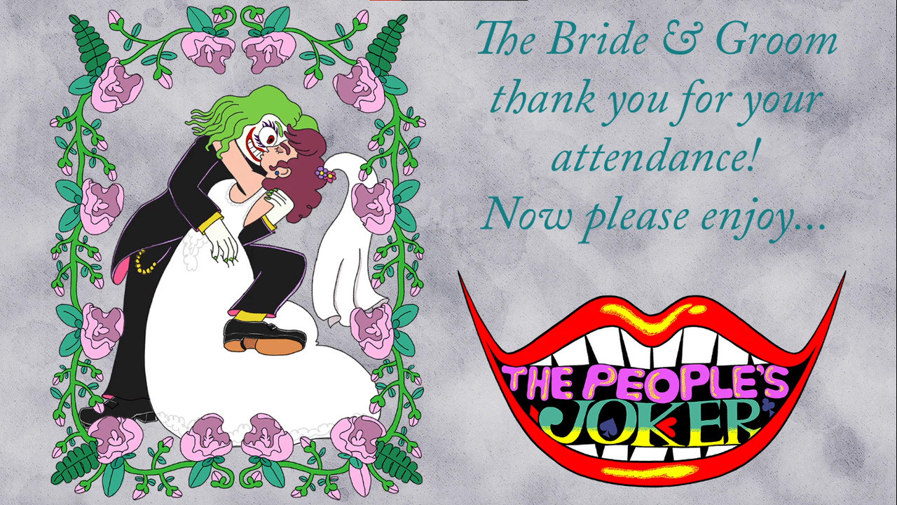 The Wedding of Vera Drew & The Joker backdrop