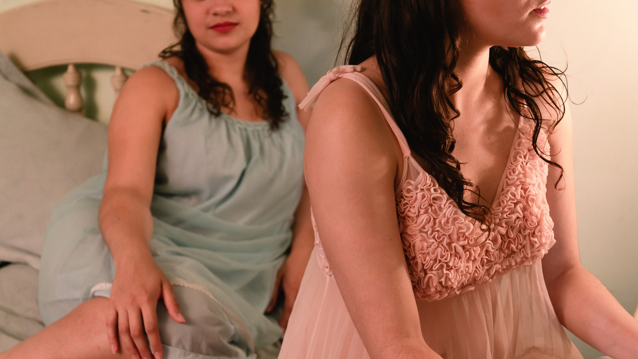 Elisa and the letter backdrop