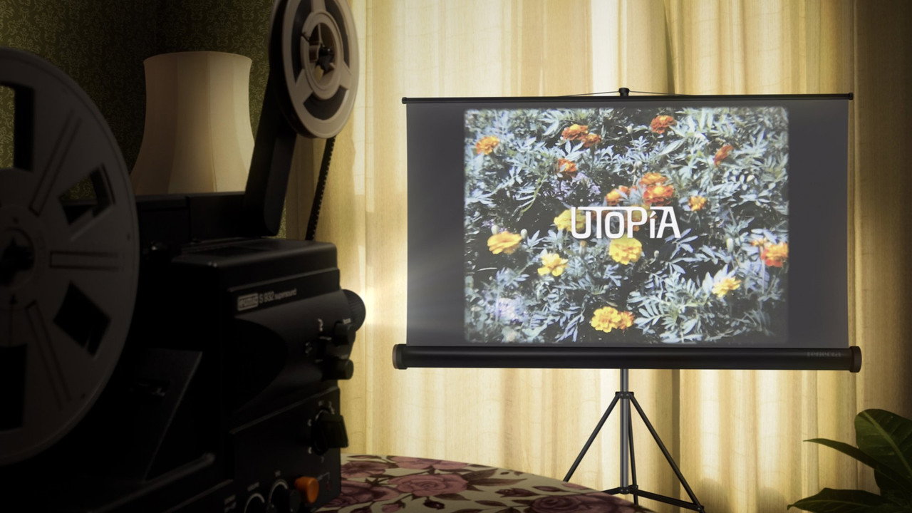 El “making of“ de utopía (40 años después) programa doble backdrop