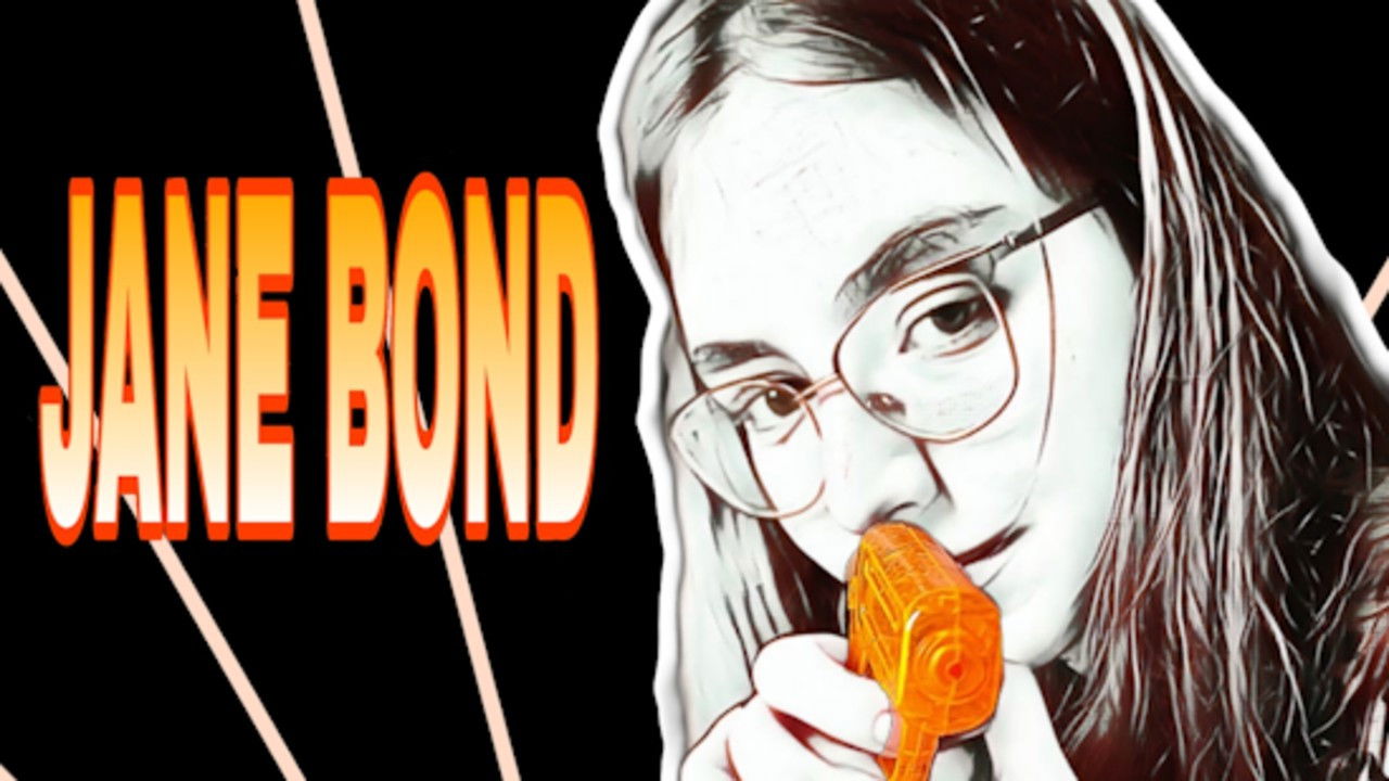 Jane Bond backdrop
