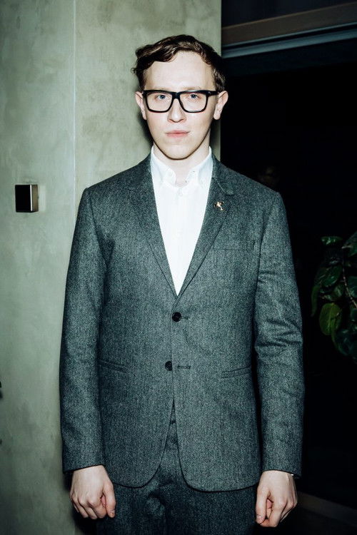 Maxim Alexander as Grandson with a white dog